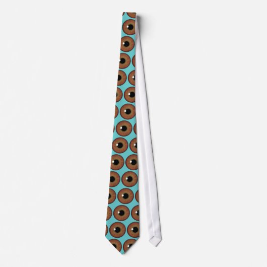 Brown Eye Iris Cool Eyeball Custom Neck Tie Krawatte (Vorderseite)