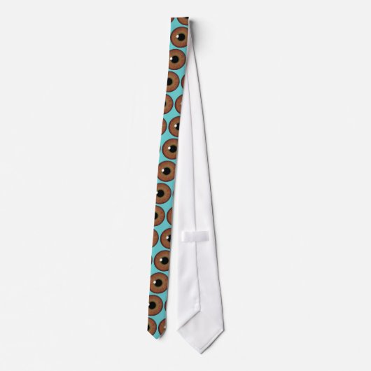 Brown Eye Iris Cool Eyeball Custom Neck Tie Krawatte (Rückseite)
