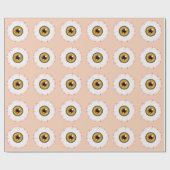 Brown Eyeball Pattern Halloween Bloodshot Eyeball Geschenkpapier (Flach)