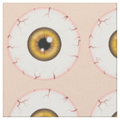 Brown Eyeball Pattern Halloween Bloodshot Eyeball Stoff (Nahaufnahme)