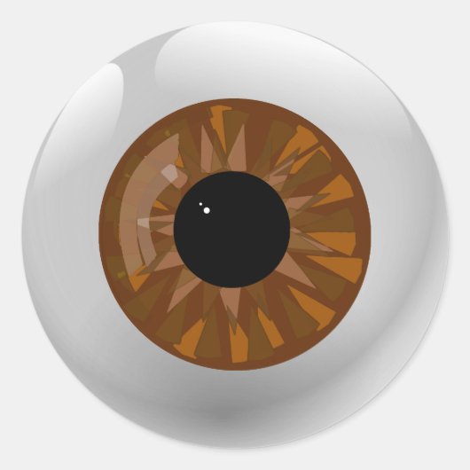 Brown Eyeball Runder Aufkleber (Vorderseite)