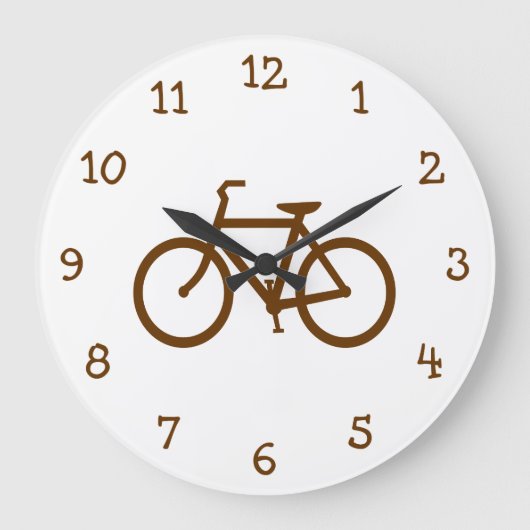 Brown-Fahrrad Große Wanduhr (Vorderseite)