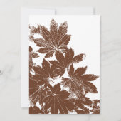 Brown Fall Leaf Briefmarke Post Wedding Brunch Einladung (Rückseite)