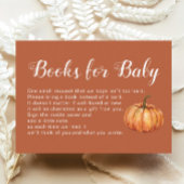 Brown Fall Pumpkin Baby Showbücher für Baby Begleitkarte