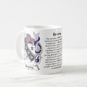 Brown-Familien-Wappen Tasse (Vorderseite Links)