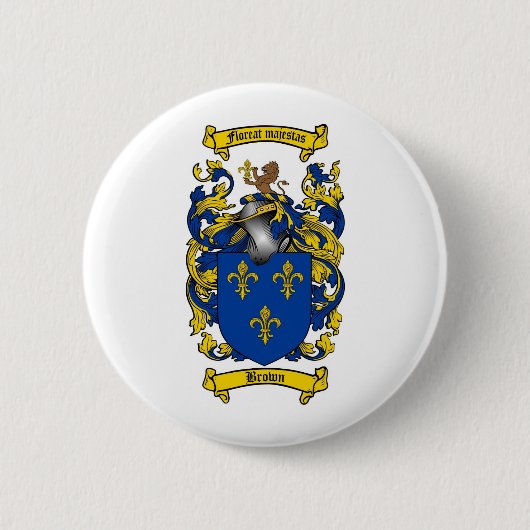 BROWN-FAMILIENWAPPEN - BROWN-WAPPEN BUTTON (Vorderseite)