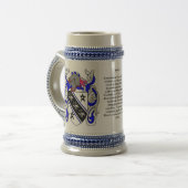 Brown-Familienwappen Stein Bierglas (Vorderseite Links)