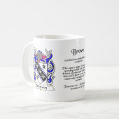 Brown-Familienwappenschale Kaffeetasse (Vorderseite Links)
