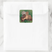 Brown Family Quadratischer Aufkleber (Tasche)