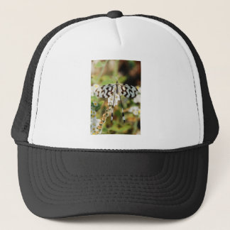 Brown Fantail Butterfly White and Chocolate Truckerkappe