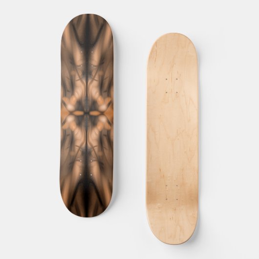 Brown Fantasy Bio Hintergrund Skateboard (Vorderseite)