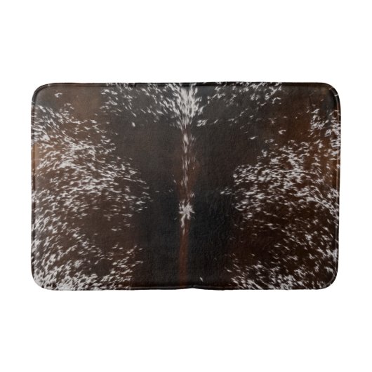 Brown Farmhouse Cow Print Badematte (Vorderseite)