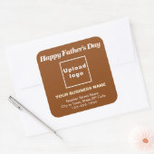 Brown Father's Day Business Square Sticker (Umschlag)