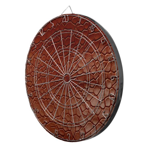 Brown Faux Cowhide Dartscheibe (Vorderseite rechts)