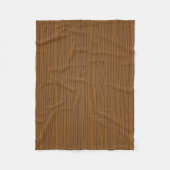 Brown Faux Wood Grain Illustration Fleecedecke (Vorderseite)