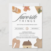 Brown Favorite Threads tauschen Geschenke Weihnach Einladung (Vorderseite)