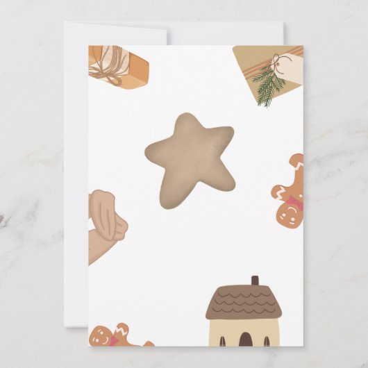 Brown Favorite Threads tauschen Geschenke Weihnach Einladung (Rückseite)