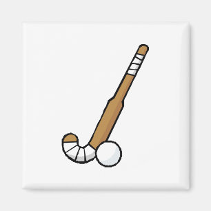 Brown-Feld-Hockey-Stock Magnet