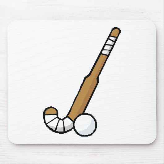 Brown-Feld-Hockey-Stock Mousepad (Vorne)