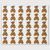 Brown-Flechtweiden-Teddybär Geschenkpapier (Flach)