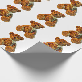 Brown-Flechtweiden-Teddybär Geschenkpapier