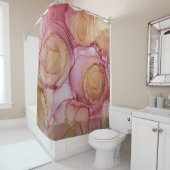 Brown Floral Abstrakt Duschvorhang (Beispiel)