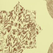 Brown Floral Arabesque Wallpaper Tapete (Naht)