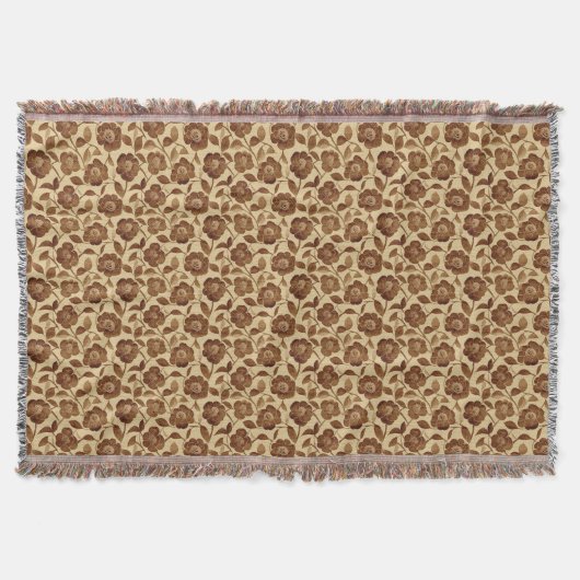 Brown Floral Decke (Vorderseite)