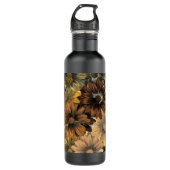Brown floral edelstahlflasche (Vorderseite)