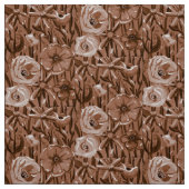 Brown Floral Fabric Stoff (Muster)