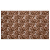 Brown Floral Fabric Stoff (Fat Quarter (45,7 x 55,9 cm))