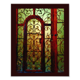 Brown Floral Fotodruck