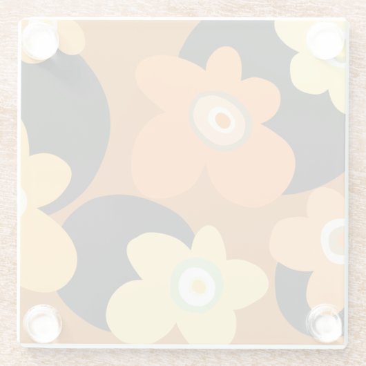 Brown floral glasuntersetzer (Rückseite)