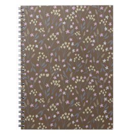 Brown floral journal notizblock