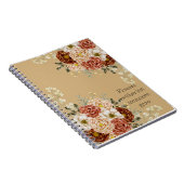 Brown Floral Notizblock (Rechte Seite)