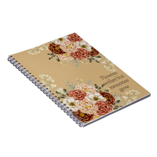 Brown Floral Notizblock (Rechte Seite)