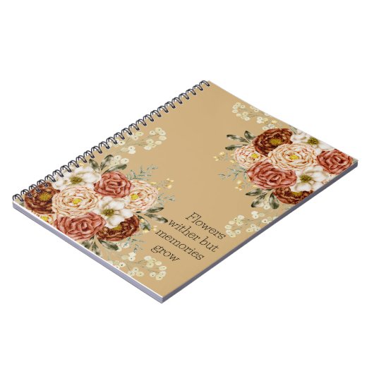 Brown Floral Notizblock (Linke Seite)