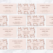 Brown Floral Stellvertretender Lehrer Visitenkarte