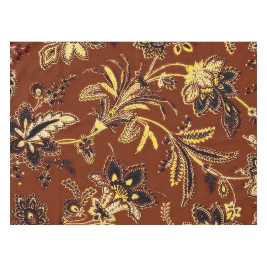 Brown floral tischdecke (Vorderseite (Horizontal))
