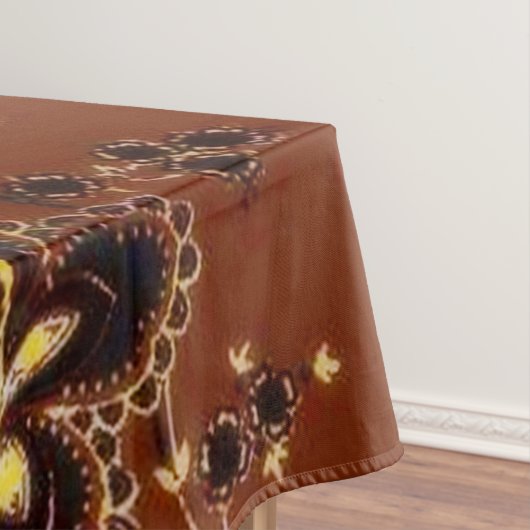 Brown floral tischdecke (Beispiel)