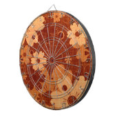 Brown Floral Vintag Dartscheibe (Vorderseite rechts)