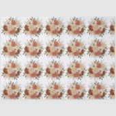 Brown Floral Vintage Style Wrapping Seidenpapier (Vorderseite)