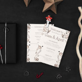 Brown Floral Wedding Theme Programm