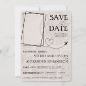 Brown Florida Passport Save the Date (Rückseite)