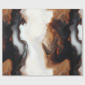 Brown Fluid Painting Art Geschenkpapier (Flach)