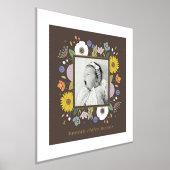 Brown Foil Floral Girl's Kinderzimmer Foto Kunst, Foliendrucke (Ablage )