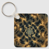 Brown Foliage Fraktal Schlüsselanhänger (Vorderseite)