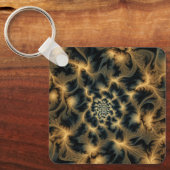 Brown Foliage Fraktal Schlüsselanhänger (Vorderseite)