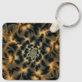 Brown Foliage Fraktal Schlüsselanhänger (Rückseite)