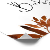 Brown Foliage Pumpkin Truck Baby Dusche Willkommen Poster (Ecke)